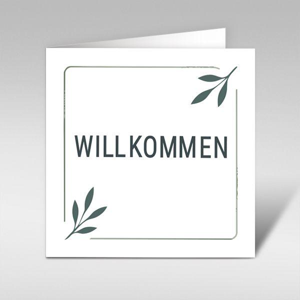 Willkommenskarte "willkommen greenlife"