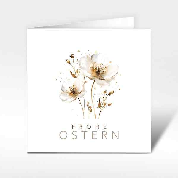 Osterkarten "Weisse Blumen"