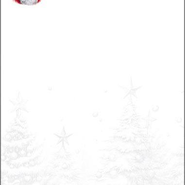 Weihnachtsbriefpapier "Santa Claus im Wald"