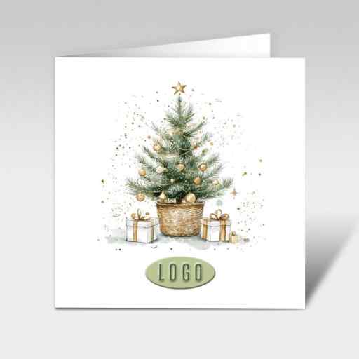 Weihnachtskarten "Weihnachtsmagie" mit Logoeindruck