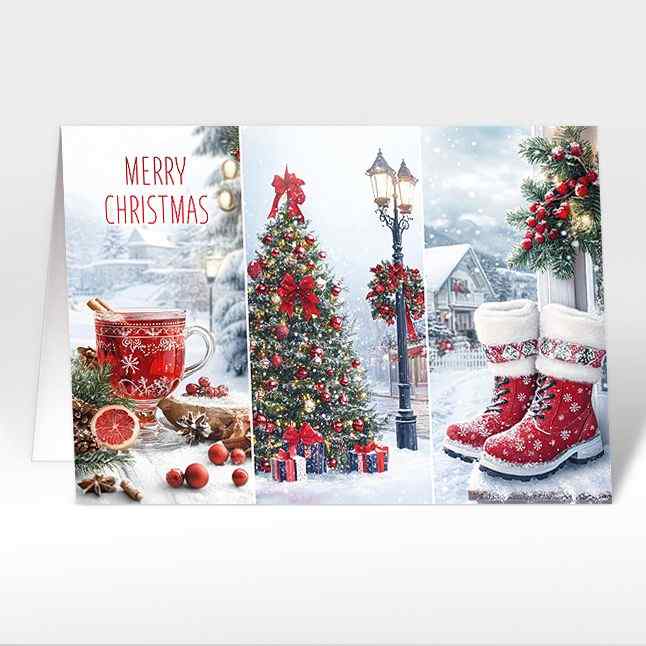 Weihnachtskarte "Warm ums Herz"