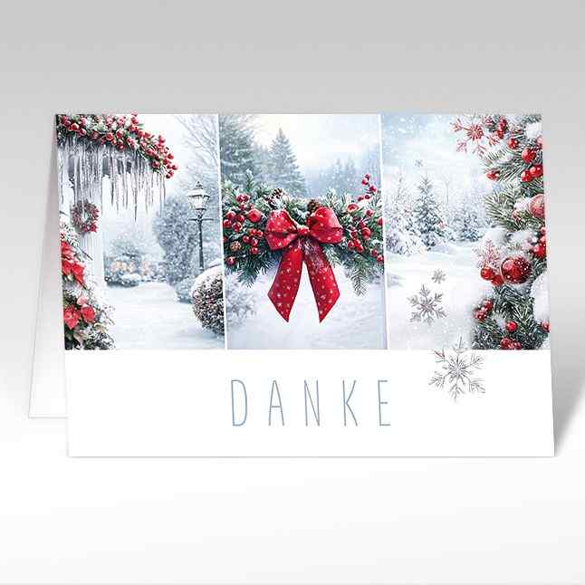 Weihnachtskarte DANKE 
